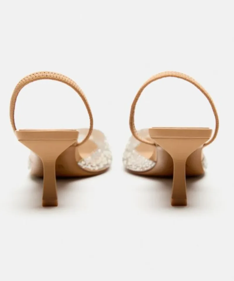 Zapato Tacón Destalonado Perlas - Imagen 2
