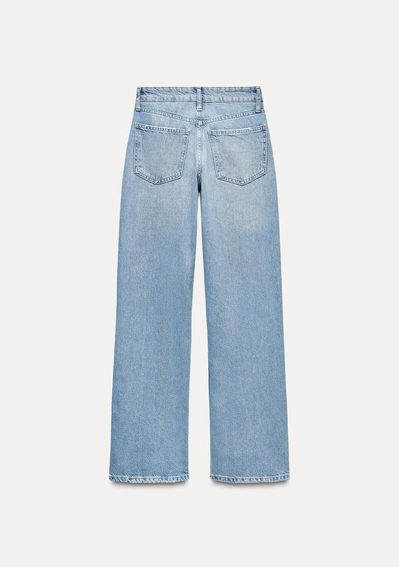 JEANS TRF WIDE LEG ESPEJOS TIRO MEDIO